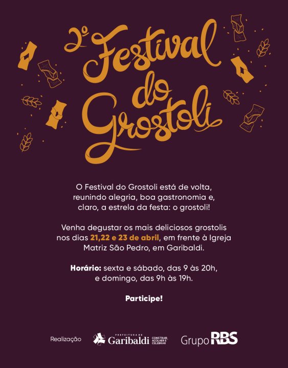 Grupo RBS realiza Festival do Grostoli em parceria com a prefeitura de Garibaldi