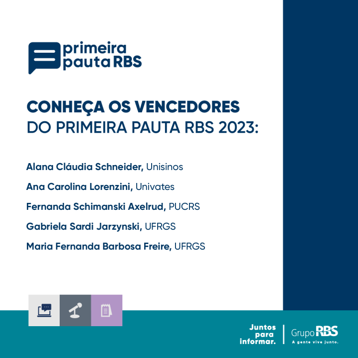Primeira Pauta RBS anuncia os cinco vencedores do projeto