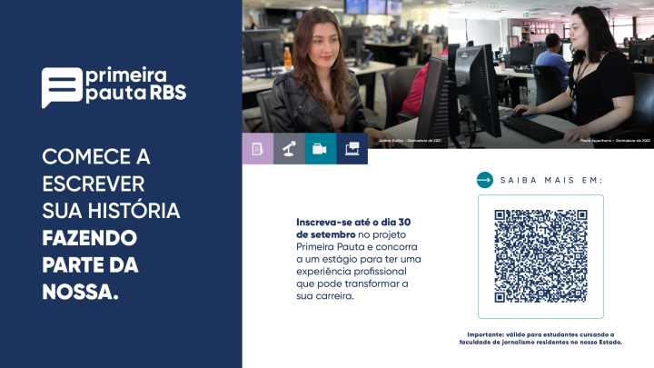 Primeira Pauta RBS abre inscrições para estudantes de Jornalismo