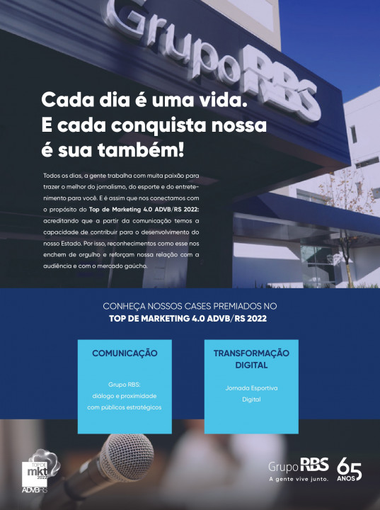 Grupo RBS é destaque no TOP de Mkt 2022 com dois cases entre os vencedores