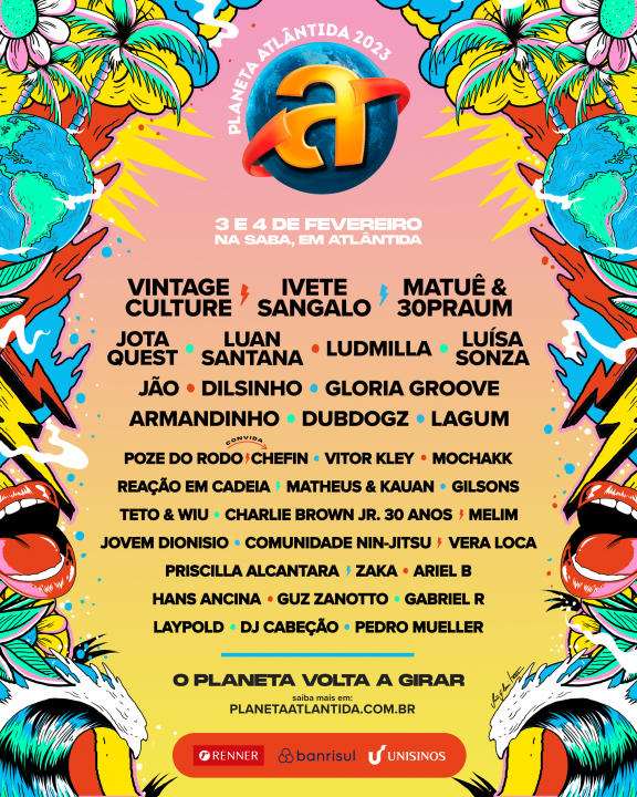 Planeta Atlântida 2023 anuncia line-up com diversidade de estilos musicais