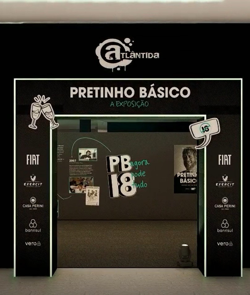 “Pretinho Básico” ganha exposição imersiva em shopping de Porto Alegre