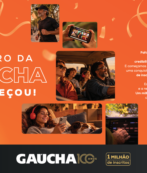Rumo aos 100 anos, Gaúcha alcança 1 milhão de inscritos no Youtube