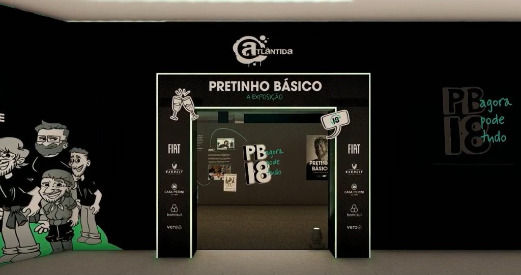 “Pretinho Básico” ganha exposição imersiva em shopping de Porto Alegre